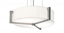 AFX Lighting, Inc. APP1214LAJUDWG-LW - Apex 14'' LED Pendant - Weathered Grey Finish - Linen White Shade