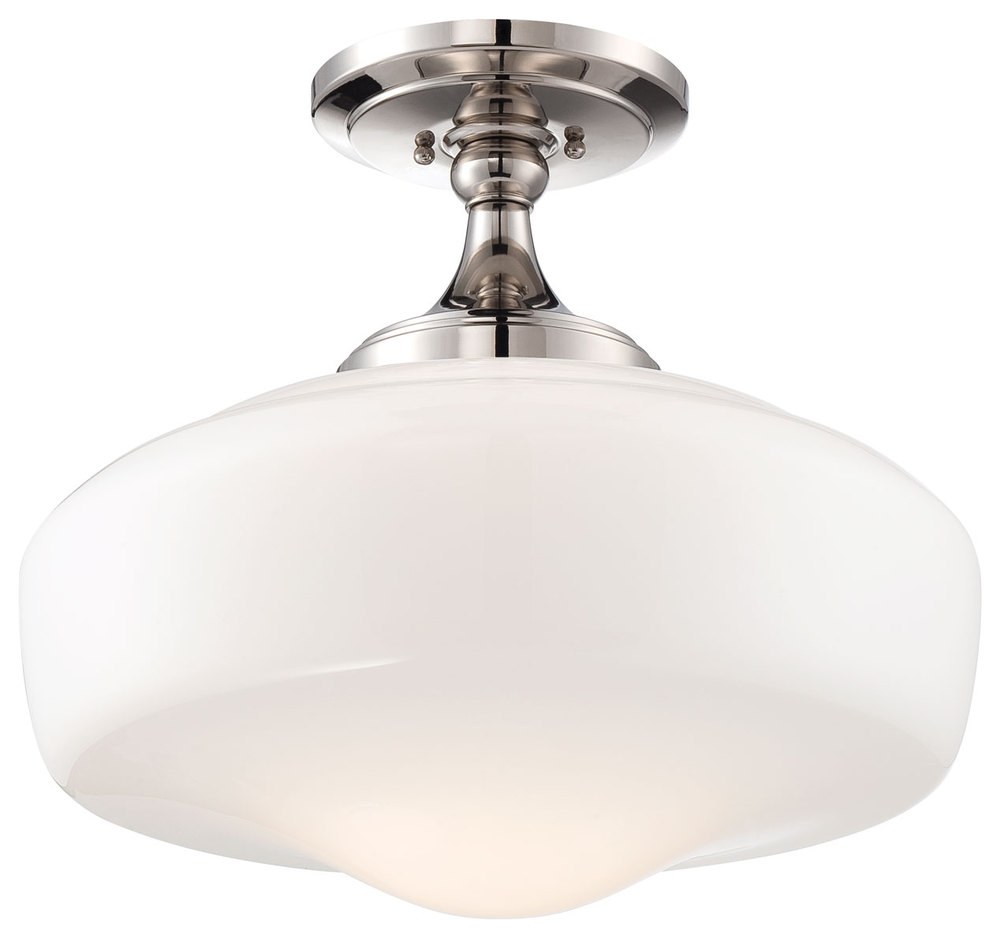 1 LIGHT SEMI FLUSH MOUNT