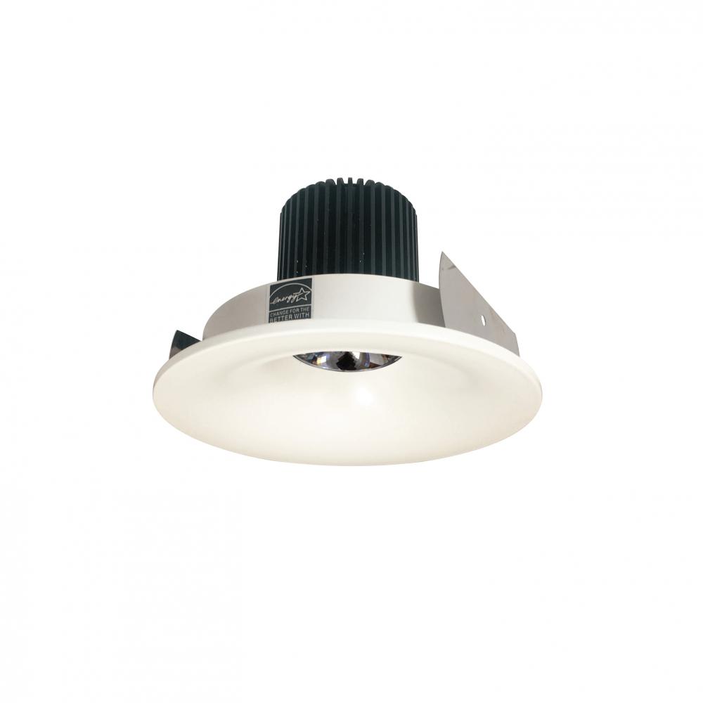 4" Iolite LED Round Bullnose, 10-Degree Optic, 800lm / 12W, 2700K, White Finish