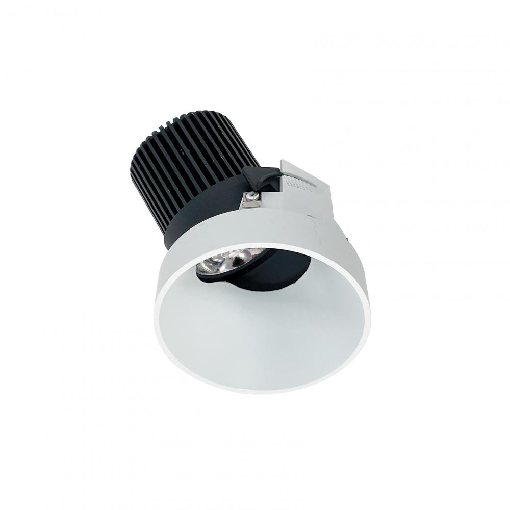 4" Iolite LED Round Trimless Adjustable Slot, 10-Degree Optic, 800lm / 12W, 4000K, Matte Powder