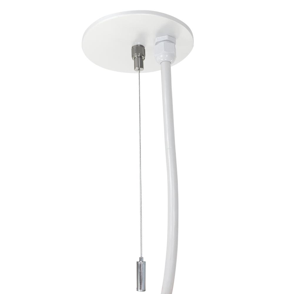 20' Pendant & Power Mounting Kit for L-Line Direct Series, White Finish