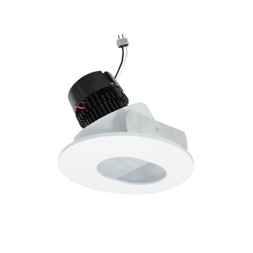 4" Pearl Low Voltage LED Round Adjustable Slot Aperture Retrofit, 950lm / 11W, 2700K, Matte