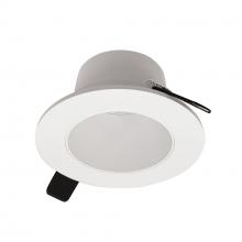 Nora NIOC-4RNDCWW - 4" Iolite Can-less Round Downlight Trim, White finish