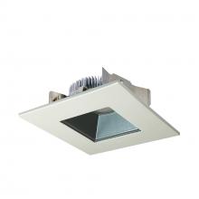 Nora NLCBS-4568535PW - 4" Cobalt Shallow High Lumen LED Trim, Square/Square Regress, 850lm, 3500K, Pewter/White