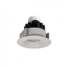 Nora NRMC3-42L140FWW - 4" Marquise III Retrofit, White Baffle/White Flange, 120-277V; 0-10V Dimming, 1300lm / 12W,