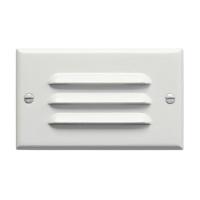 Horizontal Louvered LED Step Light White