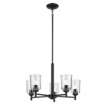 Kichler 43671BKCLR - Shailene 15.25" 5-Light Chandelier with Clear Glass in Black