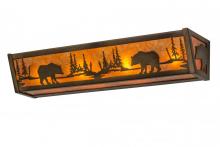 Meyda Green 172735 - 24"W Bear at Lake Vanity Light