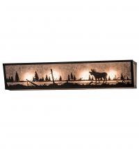 Meyda Green 198074 - 31" Wide Moose at Lake Vanity Light