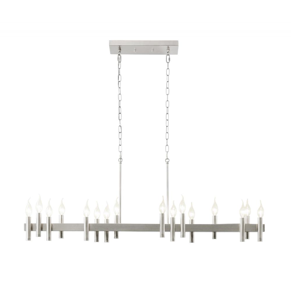 Collette 16-Lt Linear Pendant - Satin Nickel