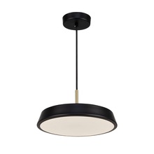 Artcraft AC6901BK - Lexi Collection 1-Light 16" Pendant Black