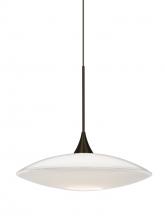  1XC-629406-BR - Besa Pendant Spazio Bronze Opal Glossy 1x50W Halogen