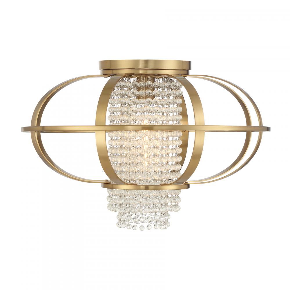 Idlewild 1-Light Ceiling Light in Warm Brass