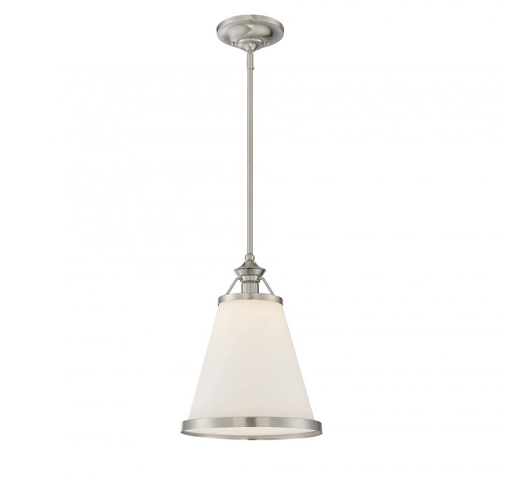 Ashmont 1-Light Pendant in Satin Nickel