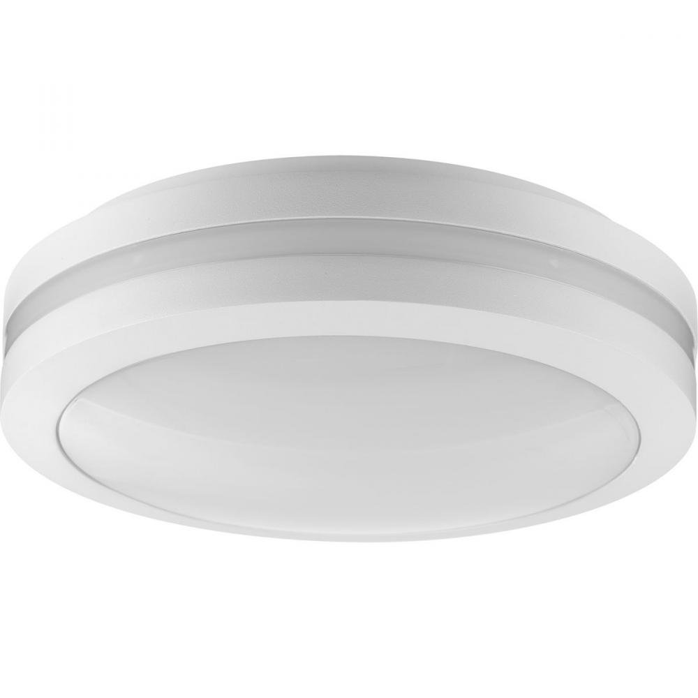 Hard Nox Collection White 12" Die Cast Round Flush Mount Light