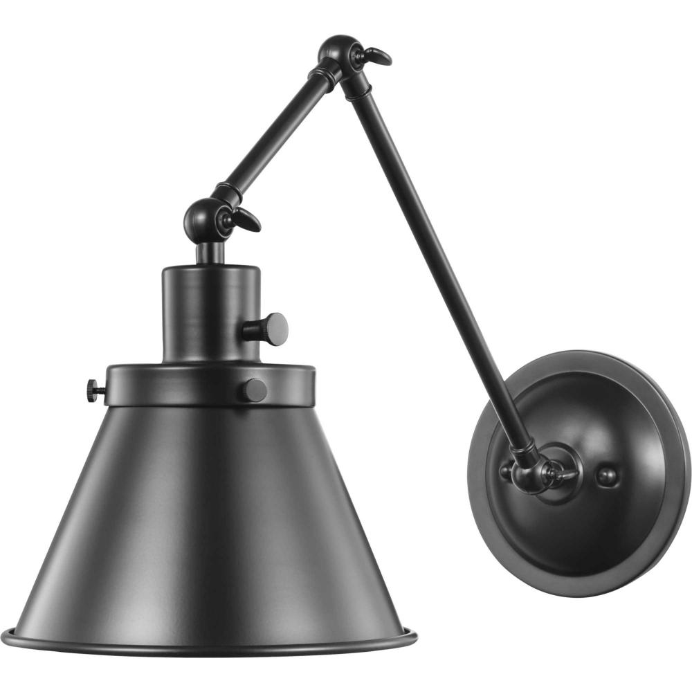 Hinton Collection Black Swing Arm Wall Light