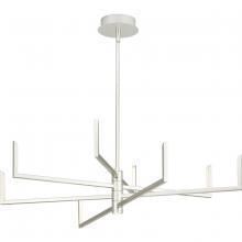 Progress P400261-186-30 - Pivot LED Collection Modern Burnished Nickel Chandelier with Downlight