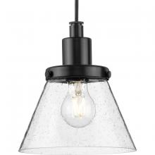 Progress P500382-31M - Hinton Collection One-Light Matte Black Modern Farmhouse Pendant