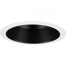  P806006-031 - 6" Black Recessed Step Baffle Trim for 6" Shallow Housing (P806S Series)