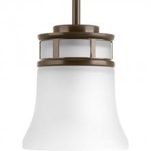 Progress P5066-20 - Cascadia Collection One-Light Antique Bronze Etched Glass Coastal Mini-Pendant Light