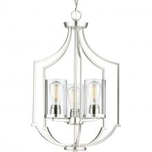 Progress P500209-009 - Lassiter Collection Three-Light Brushed Nickel Foyer