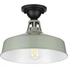 Progress P550070-079 - Cedar Springs Collection Pistachio One-Light Farmhouse Semi-Flush Mount