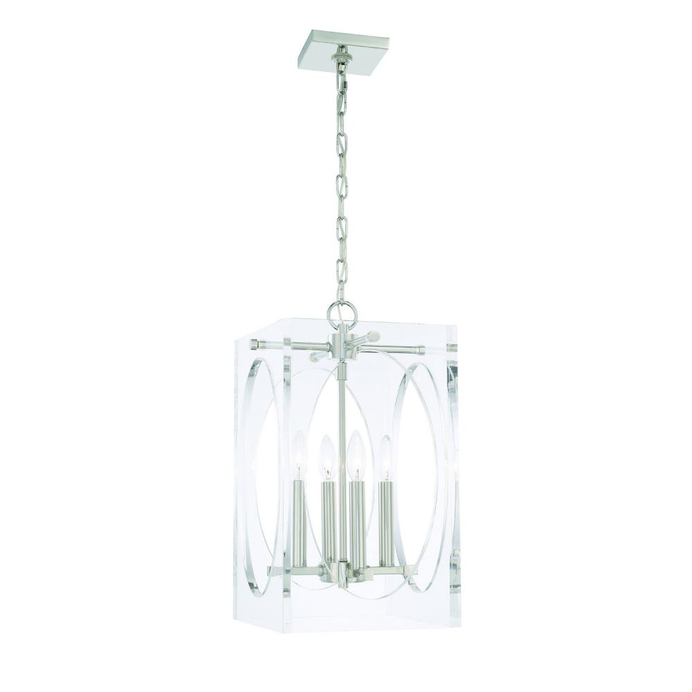 Drake 4 Light Polished Nickel Mini Chandelier