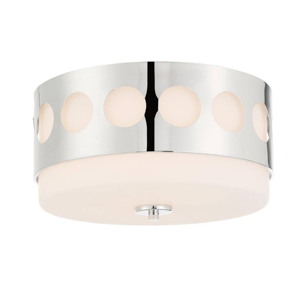 Kirby 2 Light Polished Nickel Flush Mount