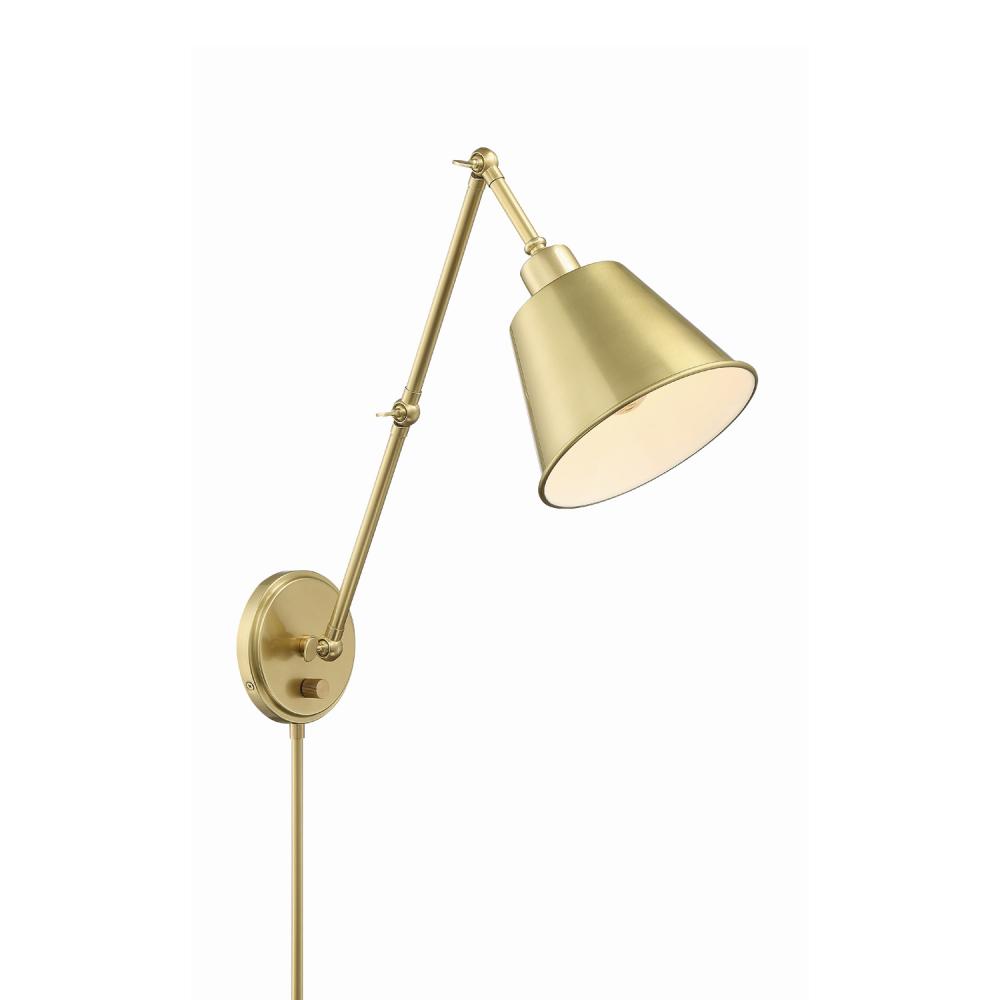 Mitchell 1 Light Aged Brass Task Sconce