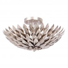  505-SA - Broche 4 Light Antique Silver Semi Flush Mount