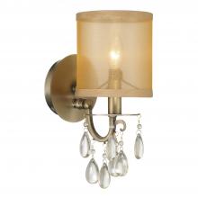 Crystorama 5621-AB - Hampton 1 Light Antique Brass Sconce