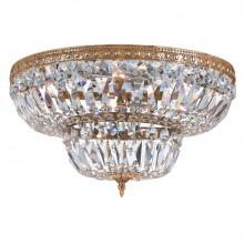 Crystorama 730-OB-CL-SAQ - Crystorama 8 Light Spectra Crystal Olde Brass Flush Mount