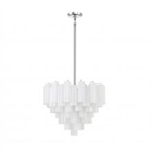 Crystorama ADD-312-CH-WH - Addis 12 Light Polished Chrome Chandelier