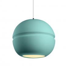 Justice Design Group CER-6415-RFPL-MBLK-WTCD - Large Sphere 1-Light Pendant