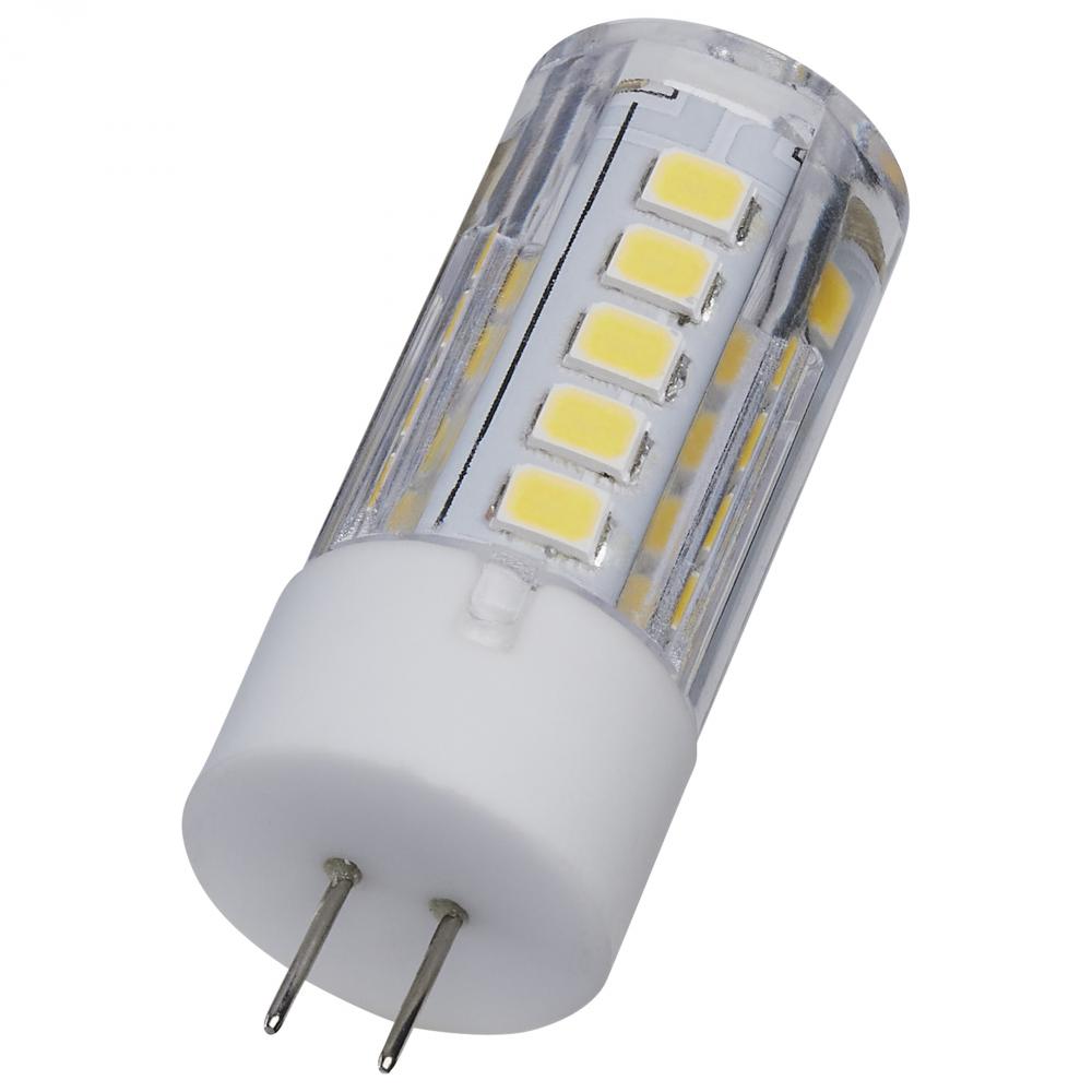 3 Watt T5 LED; Clear Finish; Bi Pin G4 Base; 5000K; 12 Volt