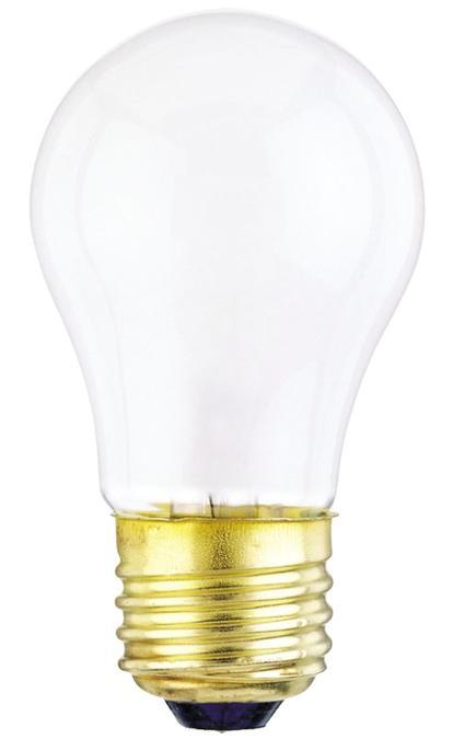 40W A15 Incandescent Appliance Frost E26 (Medium) Base, 120 Volt, Box, 2-Pack