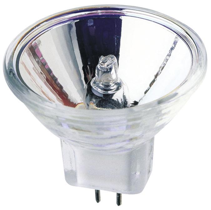 10W MR11 Halogen Low Voltage Narrow Flood Clear Lens GU4 Base, 12 Volt, Card