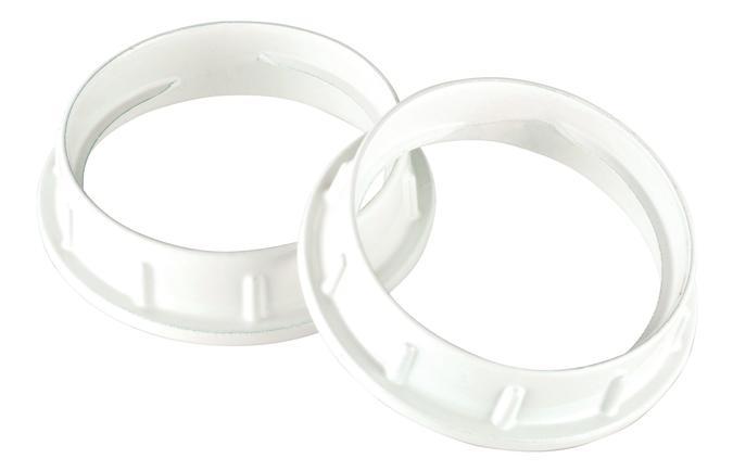 2 Aluminum Shade Rings for Medium Base Sockets