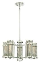 Westinghouse 6330200 - 5 Light Chandelier Brushed Nickel Finish Mesh Shades