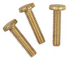 Westinghouse 7063400 - 3 Knurled Head Steel Screws Brass-Plated 3/4" Long