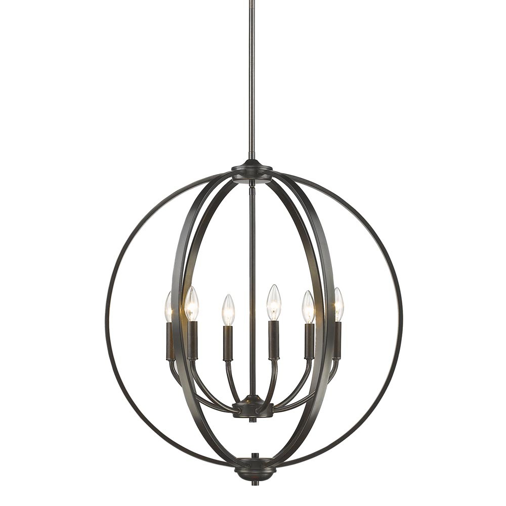 Colson EB 6 Light Chandelier in Etruscan Bronze