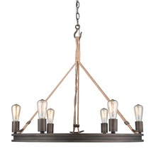 Golden 1048-6 GMT - Chatham 6 Light Chandelier in Gunmetal Bronze