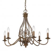 Golden 1349-6 BC - Antoinette 6-Light Chandelier in Burnished Chestnut