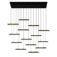  1588P60-14-101 - Stagger Integrated LED Black Chandelier