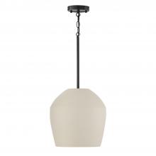 Capital 354212IV - 1-Light Handcrafted Terracotta Pendant in Ivory and Matte Black