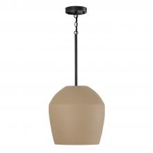 Capital 354212SN - 1-Light Handcrafted Terracotta Pendant in Sienna and Matte Black