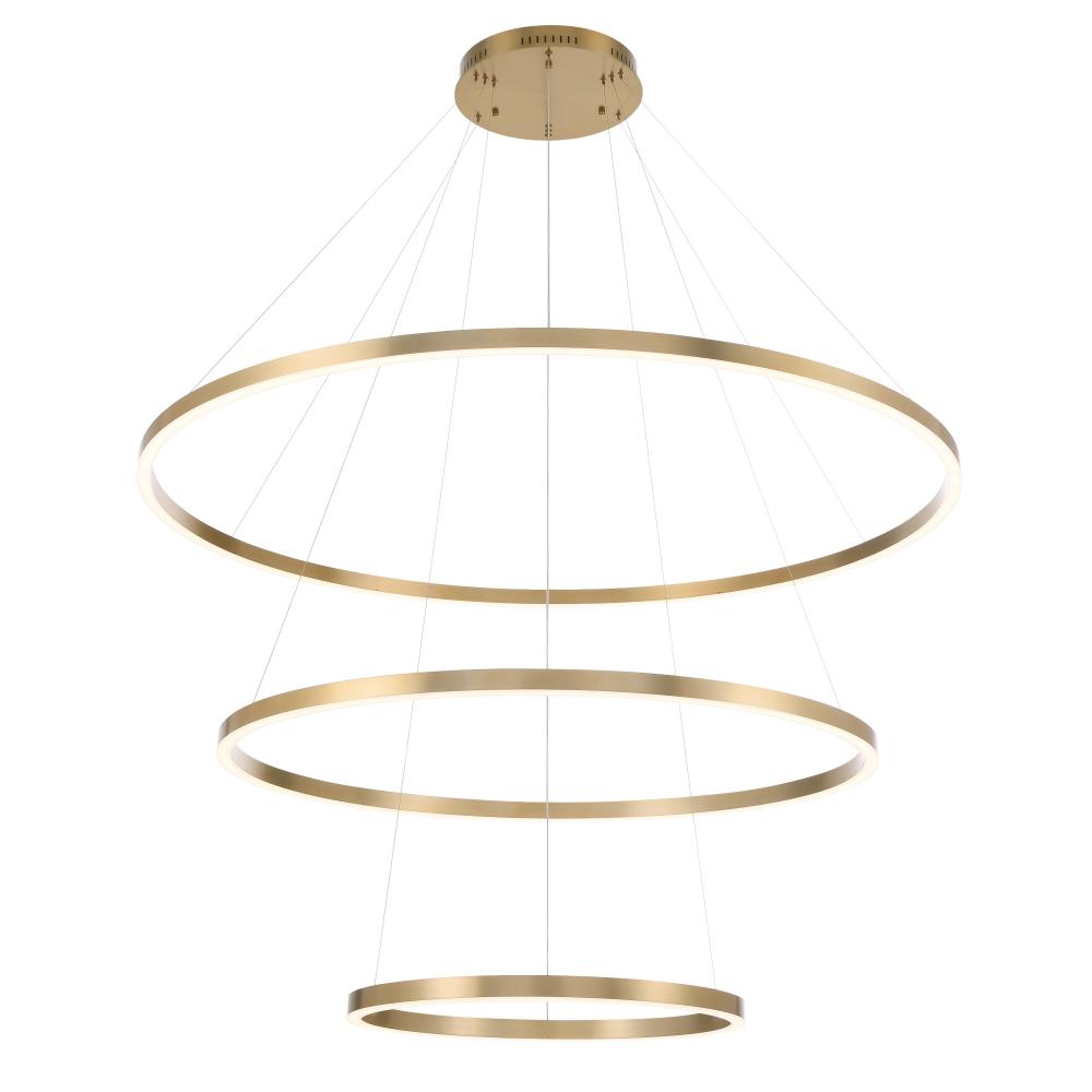 Spunto 3 Tier 61" LED Chandelier in Gold