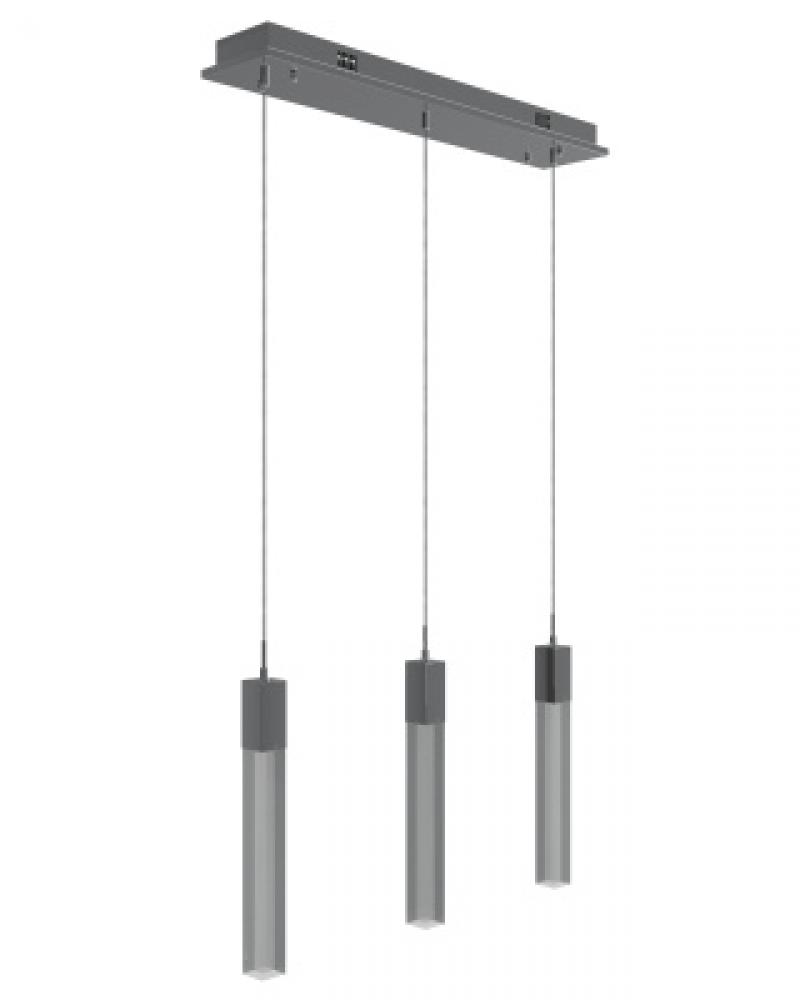 The Original Glacier Snow Avenue Collection Chrome 3 Light Pendant Fixture