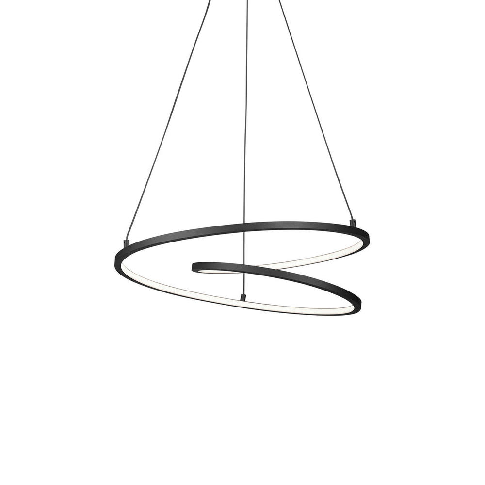 Twist 19-in Black LED Pendant