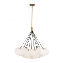 Kuzco Lighting Inc CH3128-BG/OP - Bolla 28-in Brushed Gold/Opal Glass LED Chandelier